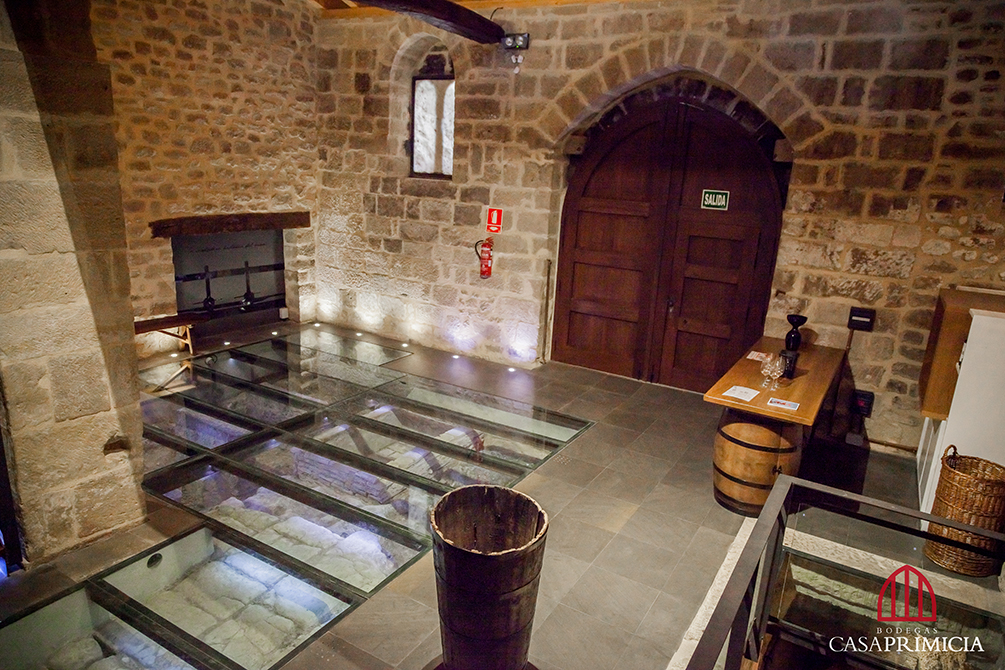 Interior de la Bodega Casa Primicia, el edificio civil más antiguo de Laguardia.