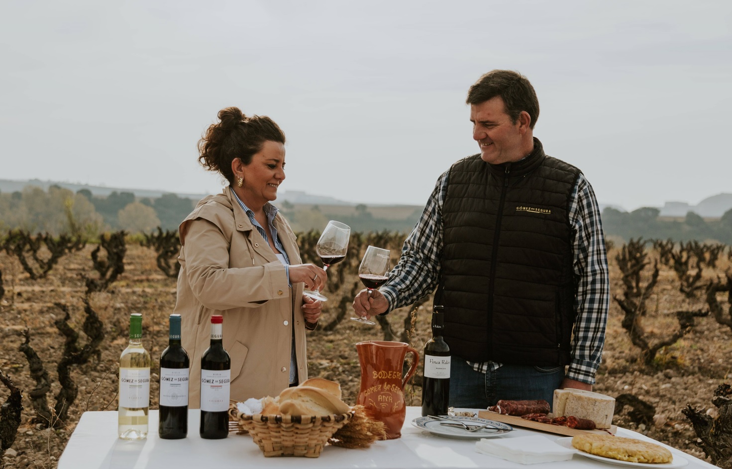 Disfrutando de nuestros viñedos